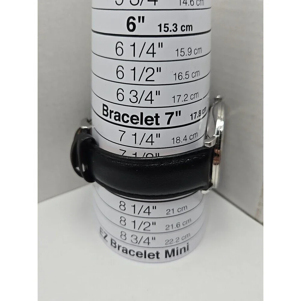 Thomas Felice 40mm 5ATM Roman Date Hockey Stick Hands Watch Silver New Battery